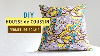 Tuto  Housse de coussin avec fermeture éclair [upl. by Mollie]