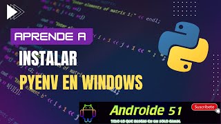 Instalar Pyenv en Windows [upl. by Dehsar]