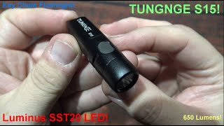 TUNGNGE S15 Key Chain Flashlight Kit Review Sporting the Luminus SST20 LED 650 Lumens [upl. by Kcirdled555]