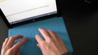 Microsoft Surface Touch Cover Cyan angetestet 1080p [upl. by Rudwik]