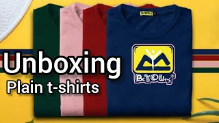 unboxing beyoungin website plain tshirts  be young tshirt review [upl. by Tisbee]