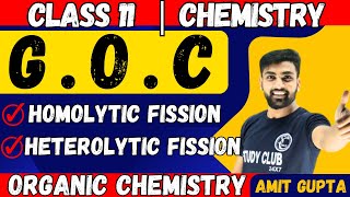 Homolytic and Heterolytic Fission  Homolytic and Heterolytic Bond Cleavage  Amit Gupta  NEETJEE [upl. by Stephie]