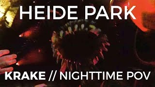 Heide Park  Krake  Night Time Onride POV Front Row [upl. by Tenner]