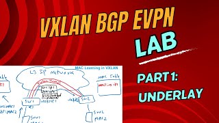 VXLAN BGPEVPN LAB part1 UNDERLAY [upl. by Irat]