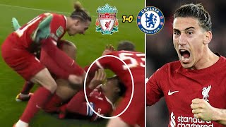 Tsimikas’ xrated goal celebration with Van Dijk will have every fan in tears👉liverpool vs chelsea [upl. by Newsom831]