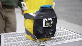 Hesco body armor plates withstand rifle rounds slow motion of round impact [upl. by Ttehc]