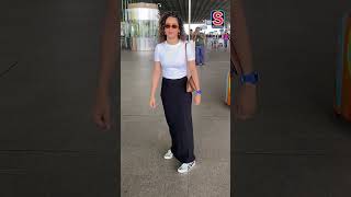 Sanya Malhotra Spotted At The Airport Heading For The Shoot Of Sunny Sanskari Ki Tulsi Kumari  N18S [upl. by Novert]