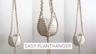 DIY EASY MACRAME PLANT HANGER  MACRAME PLANTHANGER TUTORIAL step by step [upl. by Darra]