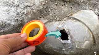 THIS TRICK Leaking pipes with large holes can be fixed with seal tape [upl. by Tare]