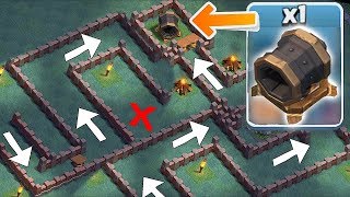 GIANT CANNON MAZE BASE  clash of clans  TROLL BASE [upl. by Meekah]