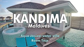 Kandima Aqua Jacuzzi villa room tour at night [upl. by Asilehs]