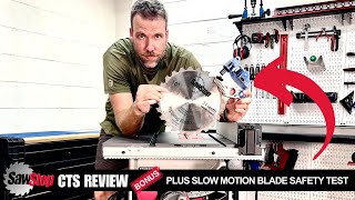 SawStop CTS Portable Table Saw Review Plus I trigger the blade brake on purpose [upl. by Weyermann43]