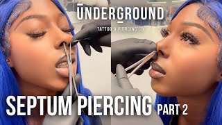 SEPTUM PIERCINGS  PART 2 [upl. by Teerpnam]