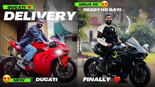 Finally Ducati or Ninja H2 ki delivery ke liye ghar pahuche 😍 or mila tagda Surprise ❤️ [upl. by Darrin305]