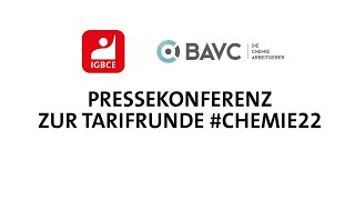 Pressekonferenz zur Tarifrunde Chemie 2022 von der 3 Bundesrunde in Wiesbaden [upl. by Menendez917]