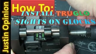 How To Install TRUGLO sights on a Glock [upl. by Nadabb]