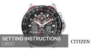 Citizen Watch Setting Instruction — U600 [upl. by Stephania]