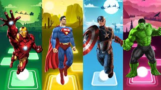 Spiderman Cartoon 🆚 Hulk 🆚 Ironman 🆚 Batman 🆚 Captain America 🎵 Who Will Win⁉️ [upl. by Enaej]