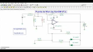 Simulación de un circuito quotPuente de Wienquot [upl. by Miki]