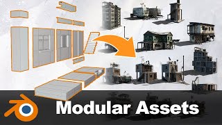 Making Modular kits For 3d Building assets [upl. by Ike]