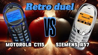 Retro Duel Motorola C115 vs Siemens A57  lowendy v akci 2 [upl. by Arielle]