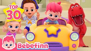 Baby Car and Dino Go AwayㅣBebefinn Song CompilationㅣNursery Rhymes for Kids [upl. by Eikcuhc998]