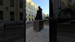 Monument to Dostoevsky in Bolshaya Moskovskaya Street [upl. by Ahens899]