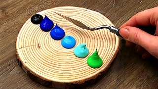 Abstract Wood painting  How to Make a Beautiful Painting [upl. by Attenrad]