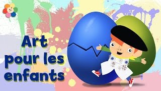 Œufs surprises  Art pour les enfants avec Vinnie Le Ptit Artiste  Renoir  BabyFirst [upl. by Lorant453]