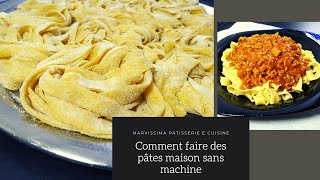 Comment faire des pates aux oeufs maison sans machine à la main [upl. by Worth]