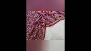 maheshwari silk bagru organic ajark vanaspati pure hand block print saree [upl. by Fagaly]