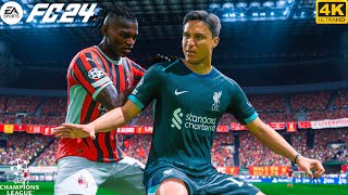 FC 24  Milan Vs Liverpool  Ft Chiesa UEFA UCL 2425 Match  4K60 HDR [upl. by Eldoree]