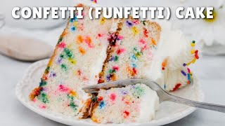 Funfetti Confetti Cake from Scratch [upl. by Naashar]