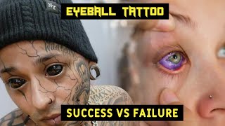 Eyeball tattoo Success Vs Failure amanhussain36 eyeballtattoo tattooartist viral trending [upl. by Sellma]