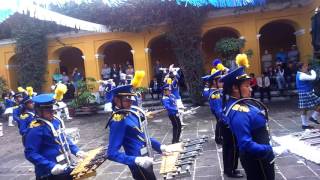 Danza folclórica por las señoritas del Instituto para señoritas Belén y banda de guerra del Belén [upl. by French]