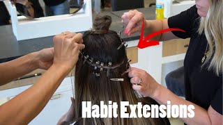 Habit HandTied Extensions and Color WalkThrough  Hair By Chrissy [upl. by Akilegna]