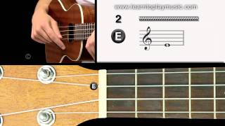 03  Ukulele Tuning 2nd String E Note [upl. by Hachman]