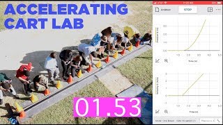 Accelerating Cart Lab  Graphs  Slow Motion [upl. by Lidia]