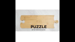 Puzzle set de tablas de bambú [upl. by Nohtanhoj]