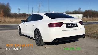 Audi A5 20 TFSI  RCP Exhausts  Valved CatBack Exhaust [upl. by Nanda]