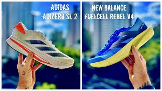 REVIEW ESPECIAL ADIDAS ADIZERO SL 2 VS NEW BALANCE FUELCELL REBEL v4 [upl. by Akinam]