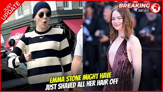 Emma Stone Might Have Just Shaved All Her Hair Off [upl. by Cornew656]