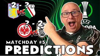 EUROPA CONFERENCE LEAGUE  GAMEDAY 5 PREDICTIONS [upl. by Anitsahs447]