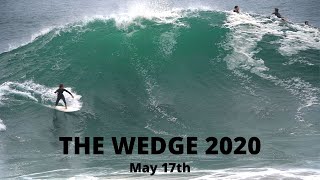 The WEDGE  HUGE SHOREBREAK BARRELS  May 17th 2020  Raw [upl. by Ytsihc]