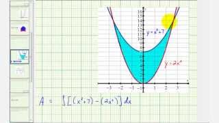 Ex 4 Find Area Between Two Quadratic Functions respect to x [upl. by Isied]