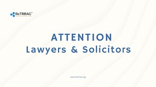 Lawyers amp Solicitors  ReTRRAC Global [upl. by Ecinreb]