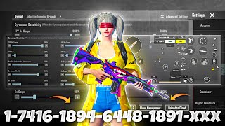 NEW UPDATE 34🔥BEST SENSITIVITY CODE  CONTROL SETTINGS BGMIPUBG MOBILE [upl. by Esinet143]