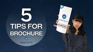 5 Best Tips for a Brochure Design  What is a Brochure  shapeNprint [upl. by Perlman620]