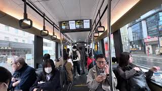 Utsunomiya Light Rail HU300 series Utsunomiya Station East to Ekihigashi Park [upl. by Neelhtakyram701]