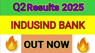 INDUSIND BANK Q2 results 2025  INDUSIND BANK results today  INDUSIND BANK Share News FolioFN [upl. by Swan838]